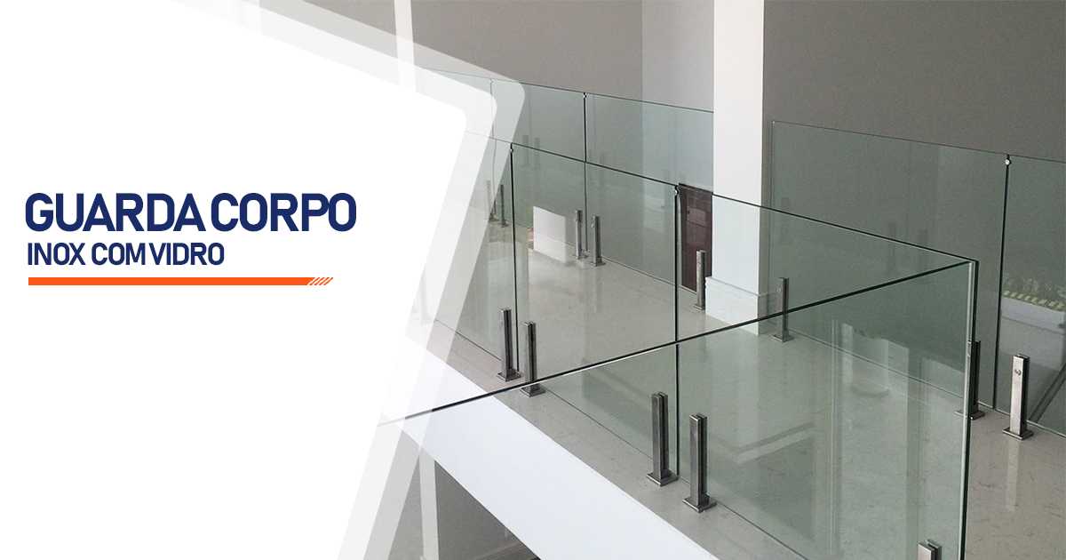 Guarda Corpo de Inox com Vidro  Agudos