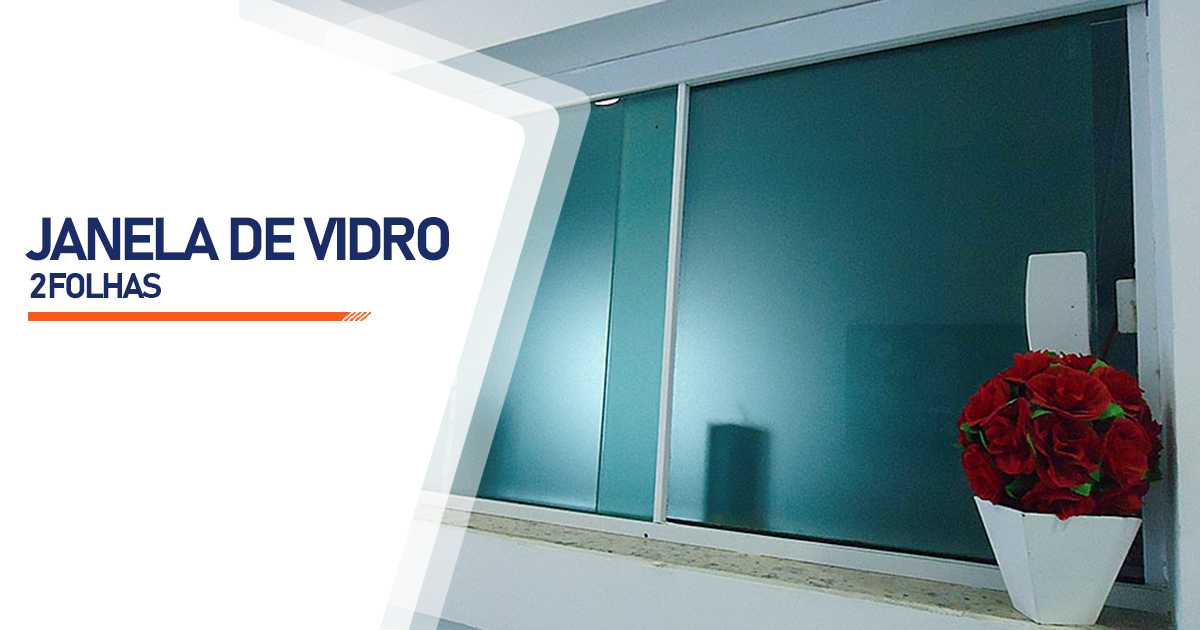 Janela De Vidro 2 Folhas Agudos